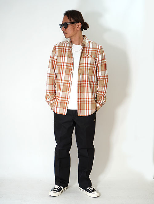 NORTH FACE USA ネルチェックシャツ - Beige