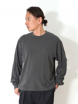 LOS ANGELES APPAREL  カスタム 6.5oz ヘビーウエイト ロングスリーブTシャツ - Vintage Black