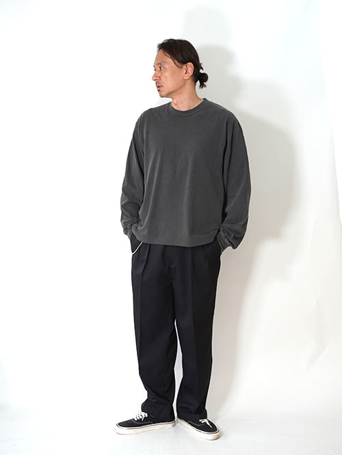 LOS ANGELES APPAREL カスタム 6.5oz ヘビーウエイト ロングスリーブTシャツ - Vintage Black