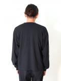 LOS ANGELES APPAREL  カスタム 6.5oz ヘビーウエイト ロングスリーブTシャツ - Black