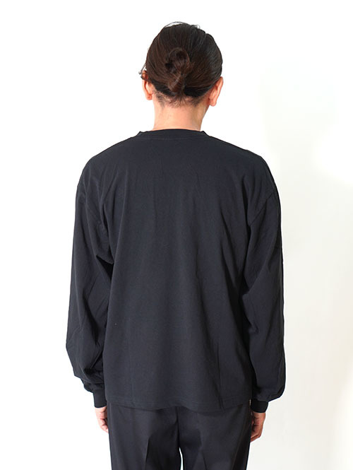 LOS ANGELES APPAREL カスタム 6.5oz ヘビーウエイト ロングスリーブTシャツ - Black