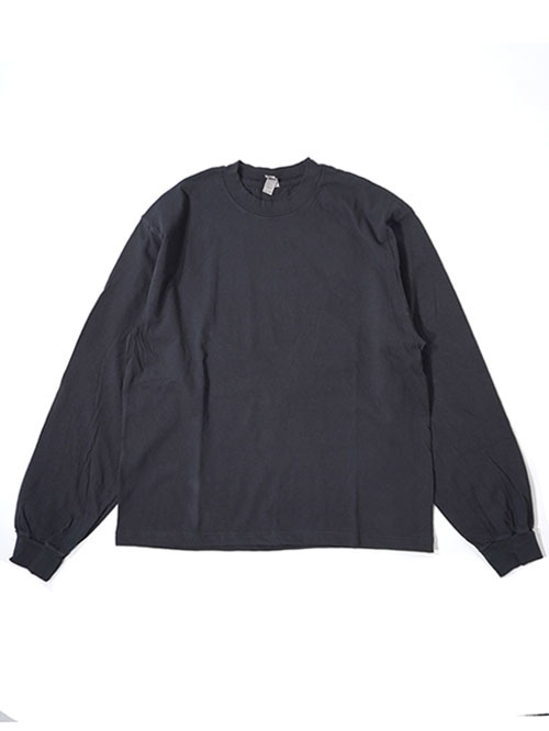 LOS ANGELES APPAREL カスタム 6.5oz ヘビーウエイト ロングスリーブTシャツ - Black