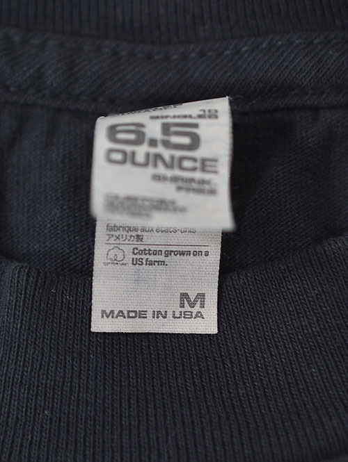 LOS ANGELES APPAREL カスタム 6.5oz ヘビーウエイト ロングスリーブTシャツ - Black