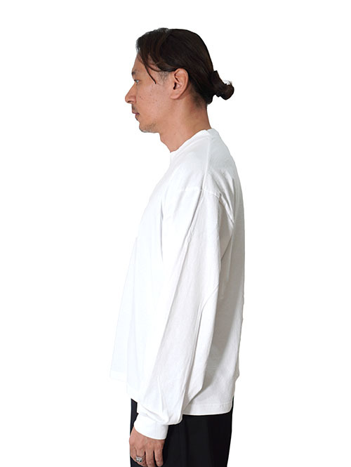 LOS ANGELES APPAREL  カスタム 6.5oz ヘビーウエイト ロングスリーブTシャツ - White