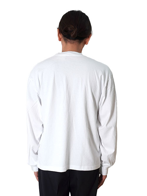 LOS ANGELES APPAREL  カスタム 6.5oz ヘビーウエイト ロングスリーブTシャツ - White