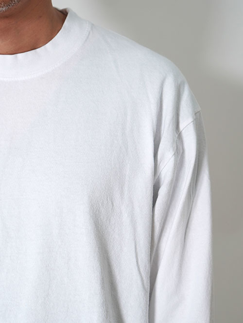 LOS ANGELES APPAREL  カスタム 6.5oz ヘビーウエイト ロングスリーブTシャツ - White