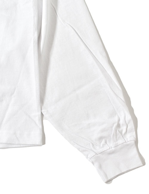 LOS ANGELES APPAREL  カスタム 6.5oz ヘビーウエイト ロングスリーブTシャツ - White