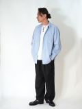 LA MOND  COTTONY CREASED SHIRT - Aqua Blue