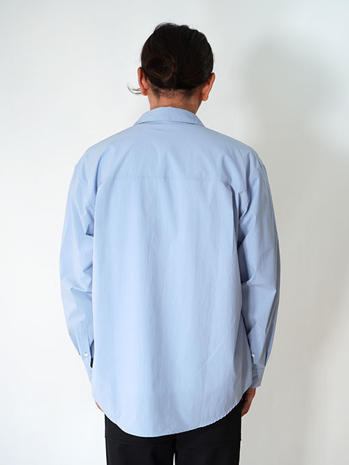 LA MOND COTTONY CREASED SHIRT - Aqua Blue