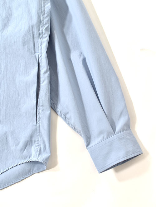 LA MOND COTTONY CREASED SHIRT - Aqua Blue
