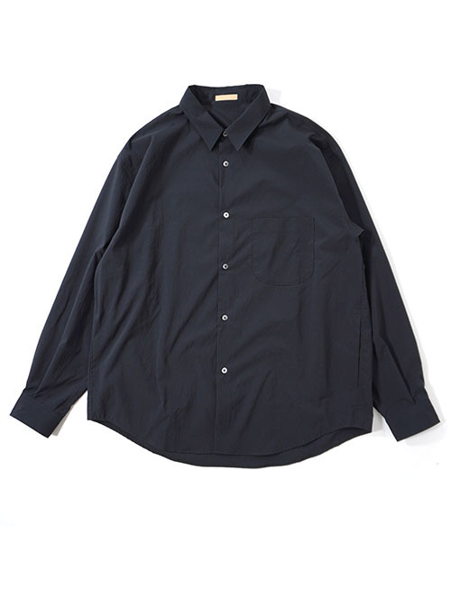LA MOND  COTTONY CREASED SHIRT - Black