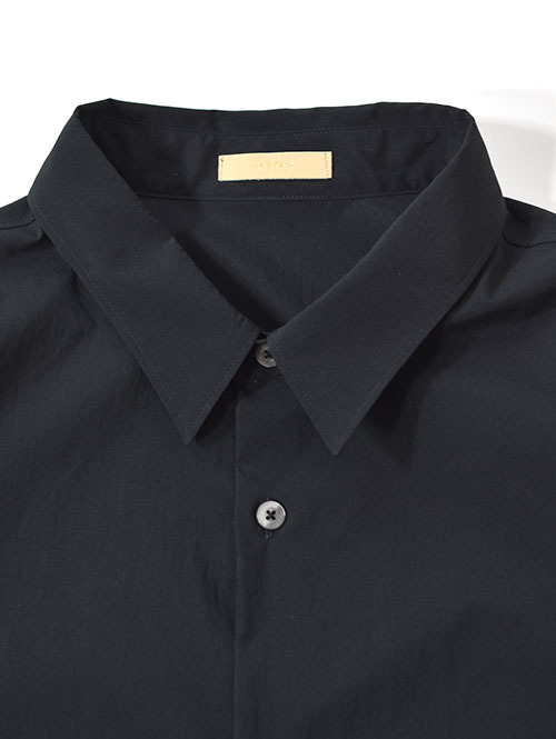LA MOND  COTTONY CREASED SHIRT - Black