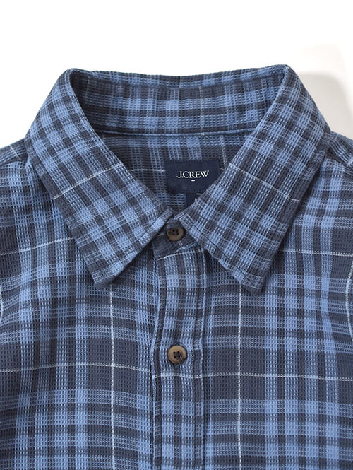 J・CREW Check Waffle Shirt