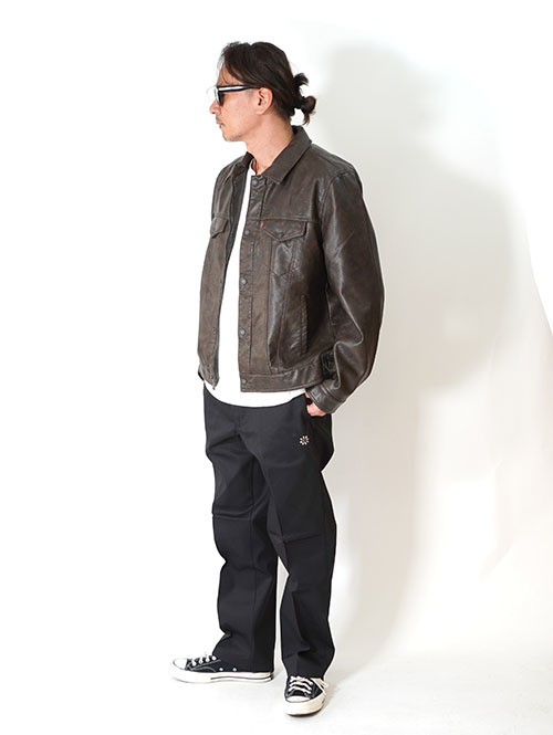 Levi's USA Faux Leather Trucker Jacket