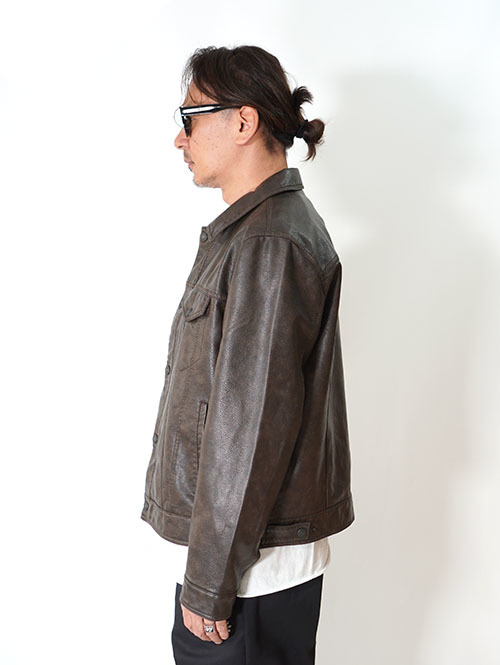 Levi's USA Faux Leather Trucker Jacket