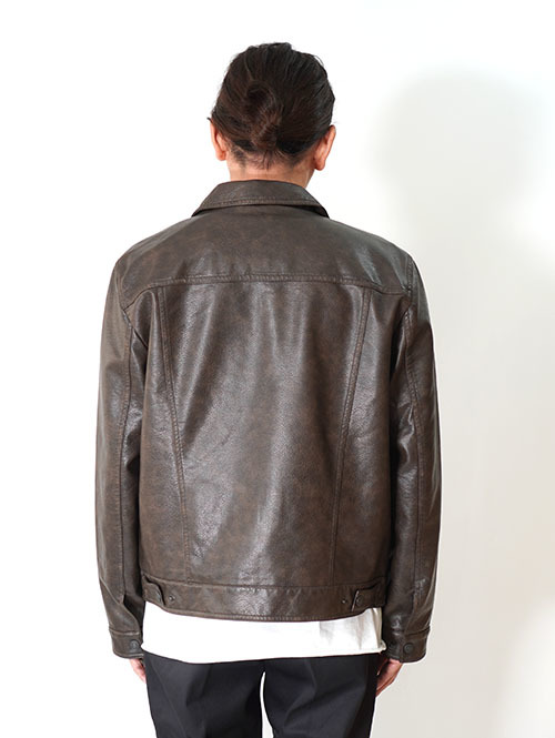 Levi's USA Faux Leather Trucker Jacket