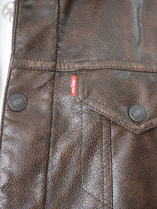Levi's USA Faux Leather Trucker Jacket
