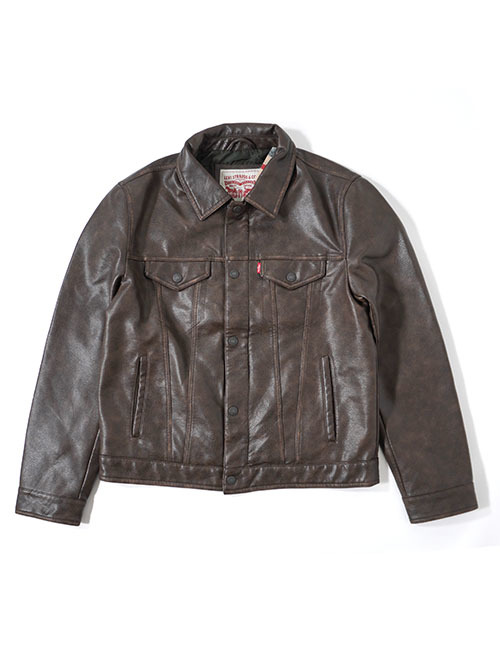 Levi's USA Faux Leather Trucker Jacket