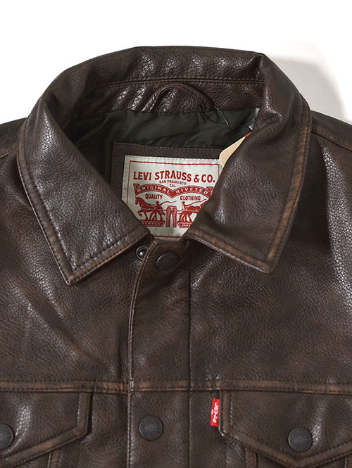 Levi's USA Faux Leather Trucker Jacket