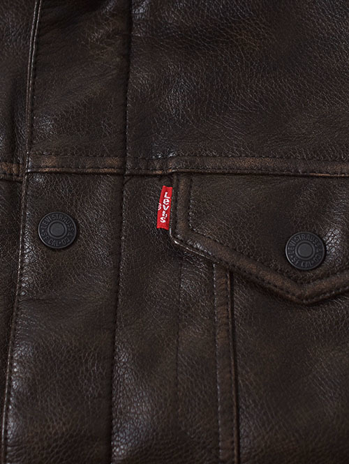 Levi's USA Faux Leather Trucker Jacket