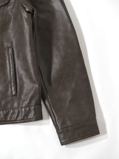 Levi's USA Faux Leather Trucker Jacket