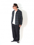 SALUTE HELM  クロモアコットン オンブレブロックチェック ドリズラー （35504）- Navy