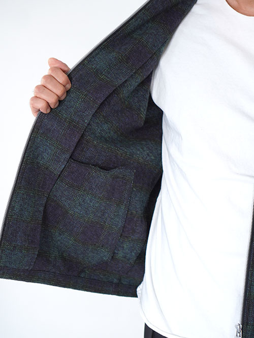 SALUTE HELM  クロモアコットン オンブレブロックチェック ドリズラー （35504）- Navy