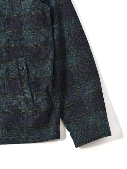 SALUTE HELM  クロモアコットン オンブレブロックチェック ドリズラー （35504）- Navy