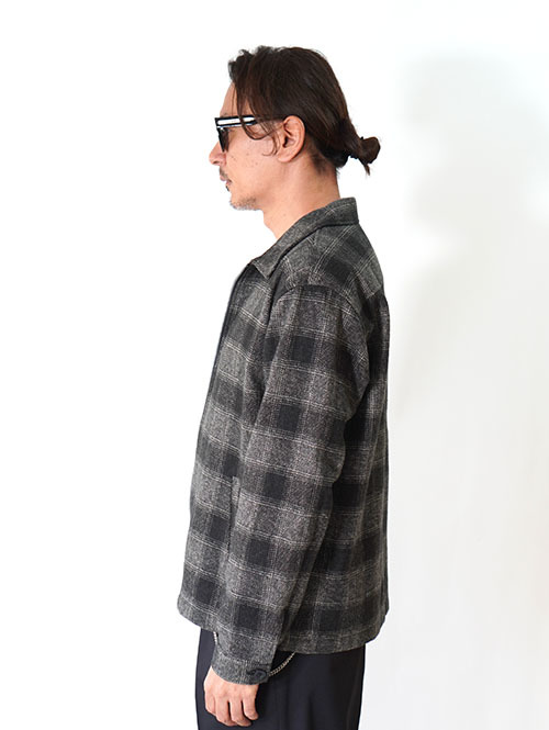 SALUTE HELM クロモアコットン オンブレブロックチェック ドリズラー (35504)- Black