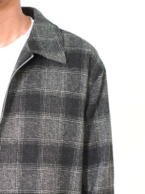 SALUTE HELM  クロモアコットン オンブレブロックチェック ドリズラー （35504）- Black