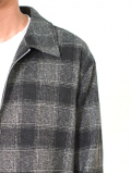 SALUTE HELM  クロモアコットン オンブレブロックチェック ドリズラー （35504）- Black