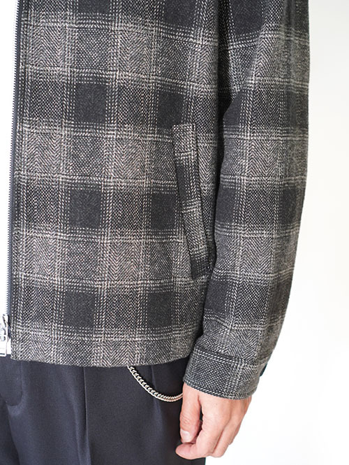 SALUTE HELM  クロモアコットン オンブレブロックチェック ドリズラー （35504）- Black