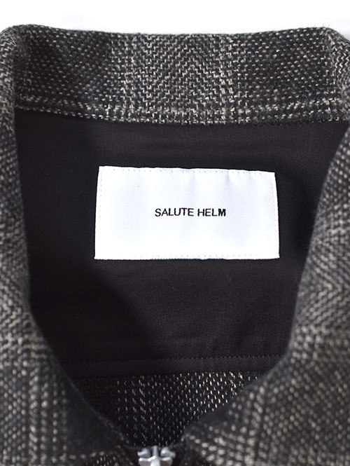 SALUTE HELM クロモアコットン オンブレブロックチェック ドリズラー (35504)- Black