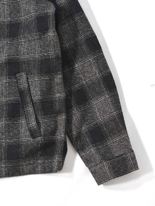 SALUTE HELM  クロモアコットン オンブレブロックチェック ドリズラー （35504）- Black