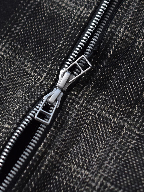 SALUTE HELM  クロモアコットン オンブレブロックチェック ドリズラー （35504）- Black