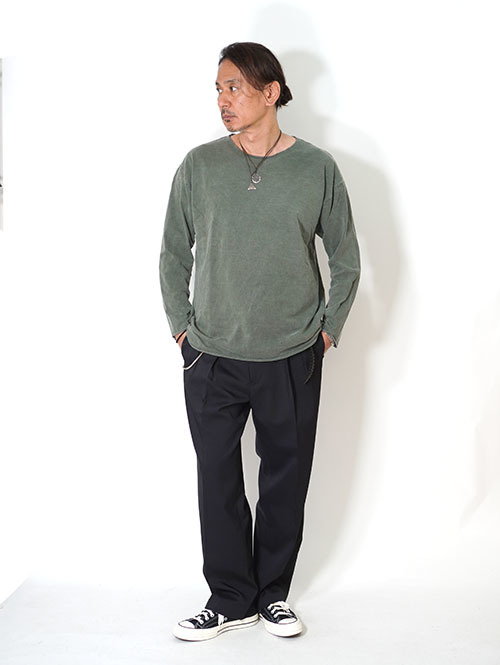 GRAB IN HOLLYWOOD Heavy Weight Relax Fit Bracelet Sleeve - Pigment Olive
