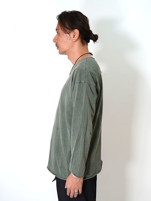 GRAB IN HOLLYWOOD Heavy Weight Relax Fit Bracelet Sleeve - Pigment Olive