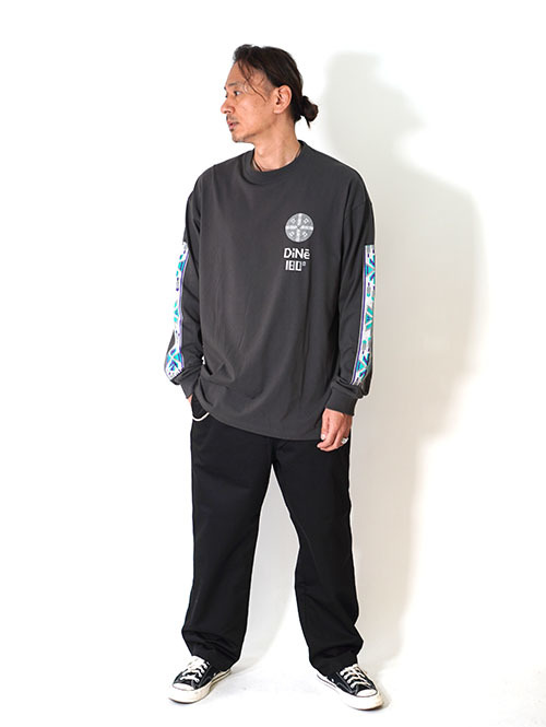 ILL ONE EIGHTY -"DINE" L/S TEE　Black