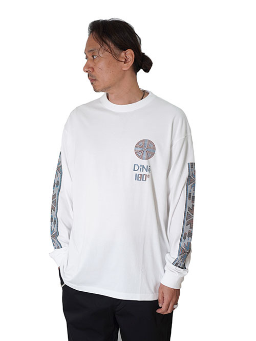 ILL ONE EIGHTY -"DINE" L/S TEE　 - white
