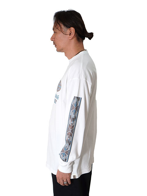 ILL ONE EIGHTY -"DINE" L/S TEE - white