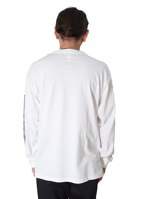 ILL ONE EIGHTY -"DINE" L/S TEE - white