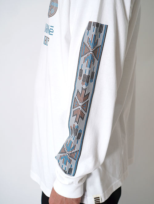 ILL ONE EIGHTY -"DINE" L/S TEE - white