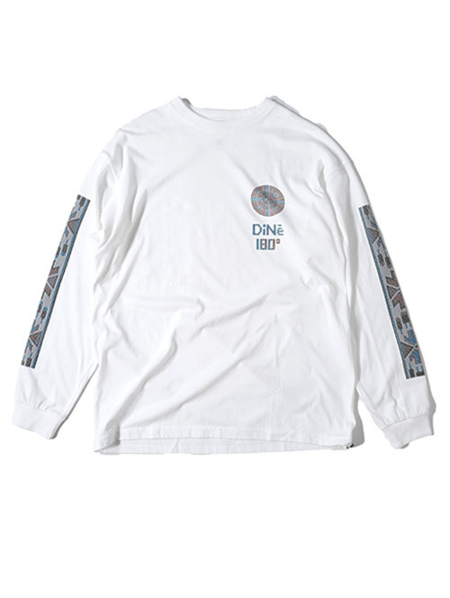 ILL ONE EIGHTY -"DINE" L/S TEE - white