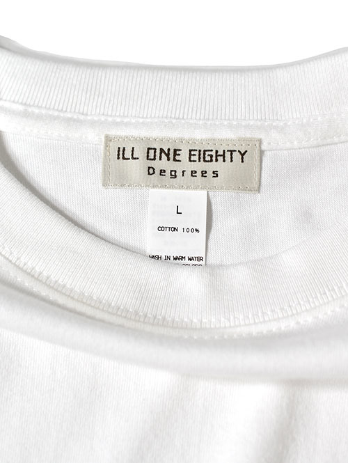 ILL ONE EIGHTY -"DINE" L/S TEE - white