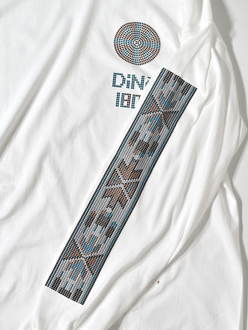 ILL ONE EIGHTY -"DINE" L/S TEE - white