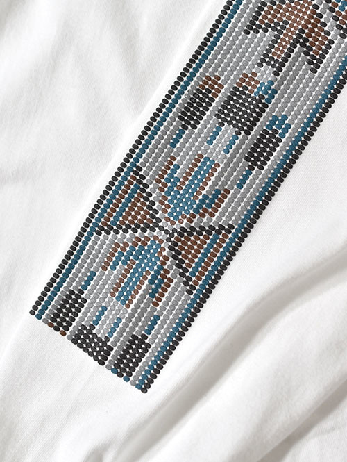 ILL ONE EIGHTY -"DINE" L/S TEE　 - white