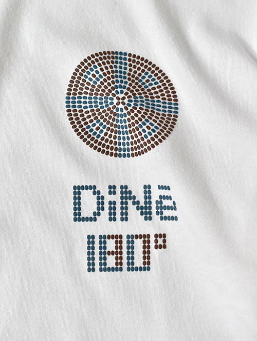 ILL ONE EIGHTY -"DINE" L/S TEE - white