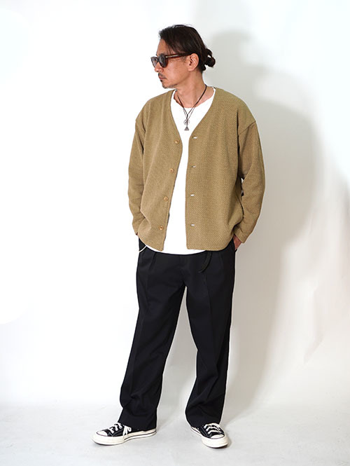 SALUTE HELM モールカルゼ クォーターゲージ カーディガン ジャケット (85504) - Camel