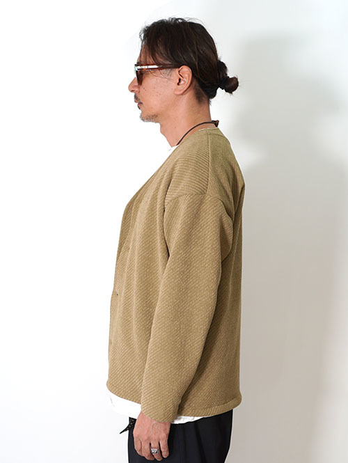 SALUTE HELM モールカルゼ クォーターゲージ カーディガン ジャケット (85504) - Camel