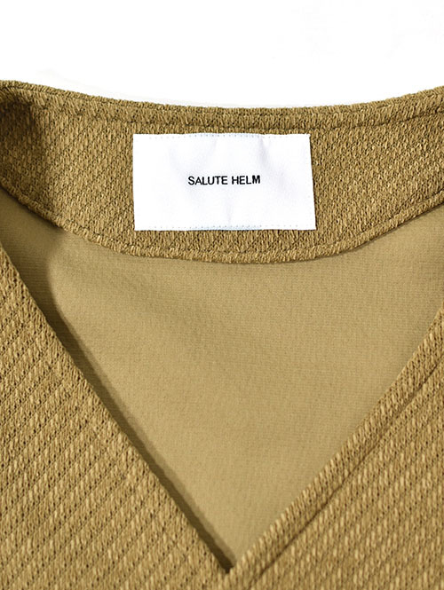 SALUTE HELM モールカルゼ クォーターゲージ カーディガン ジャケット (85504) - Camel